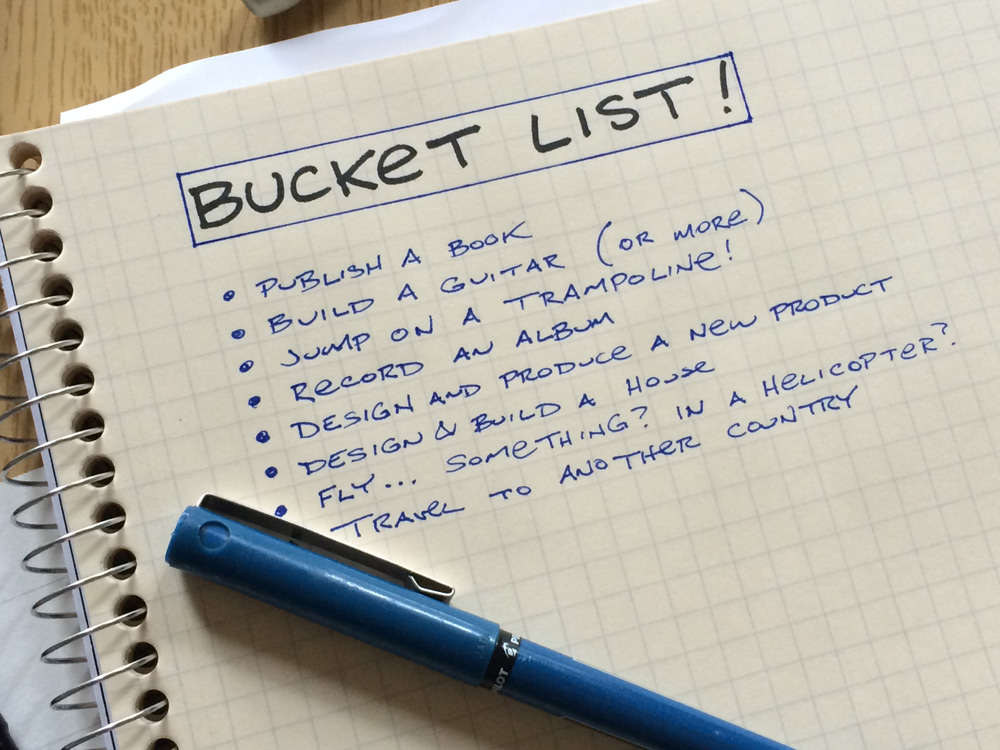 Creëer ook ruimte voor plezier, maak een bucket list!