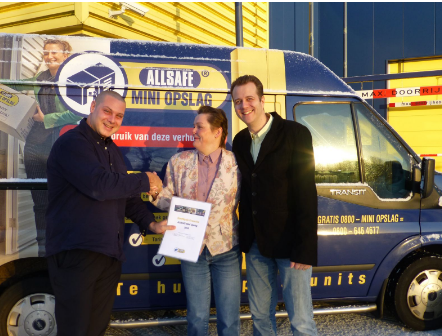 Prijswinnaars ALLSAFE Mini Opslag Krasactie 2012