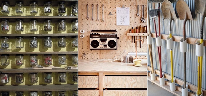 Werkplaats maken in garage